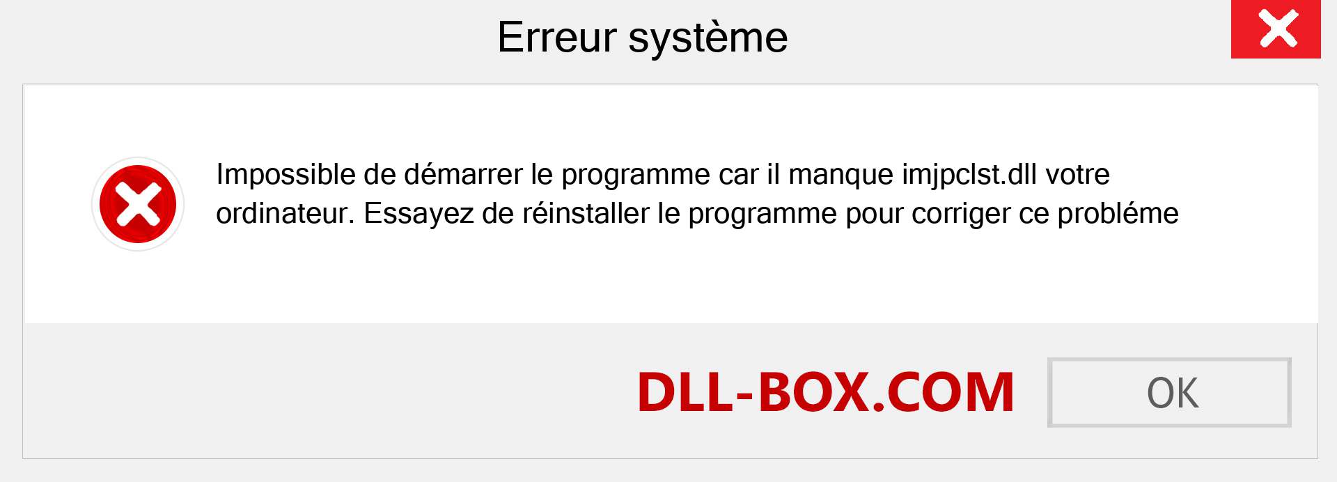 Le fichier imjpclst.dll est manquant ?. Télécharger pour Windows 7, 8, 10 - Correction de l'erreur manquante imjpclst dll sur Windows, photos, images